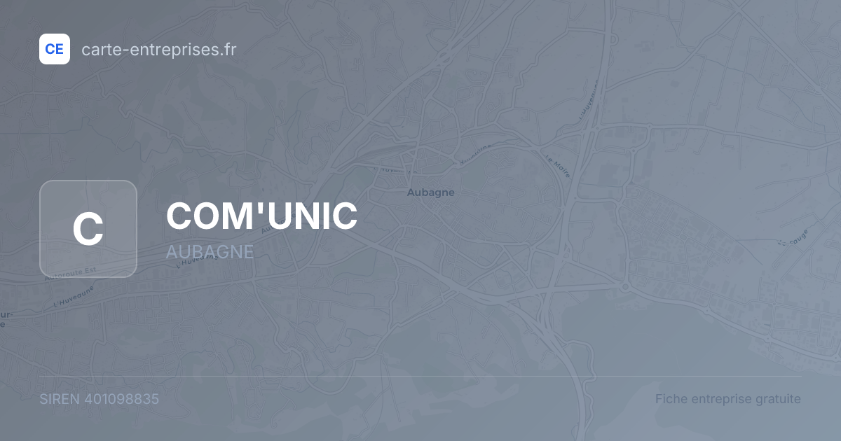COM'UNIC — 401098835 — fiche entreprise