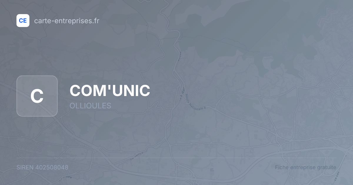 COM'UNIC — 402508048 — fiche entreprise