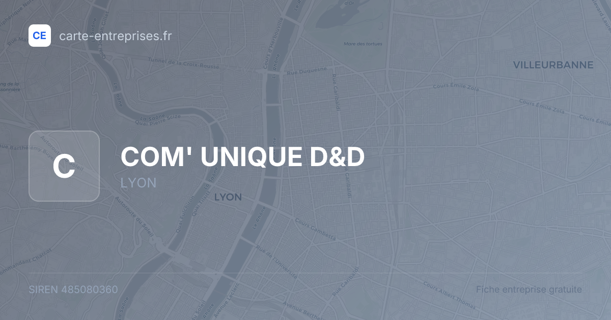 COM' UNIQUE D&D — 485080360 — fiche entreprise