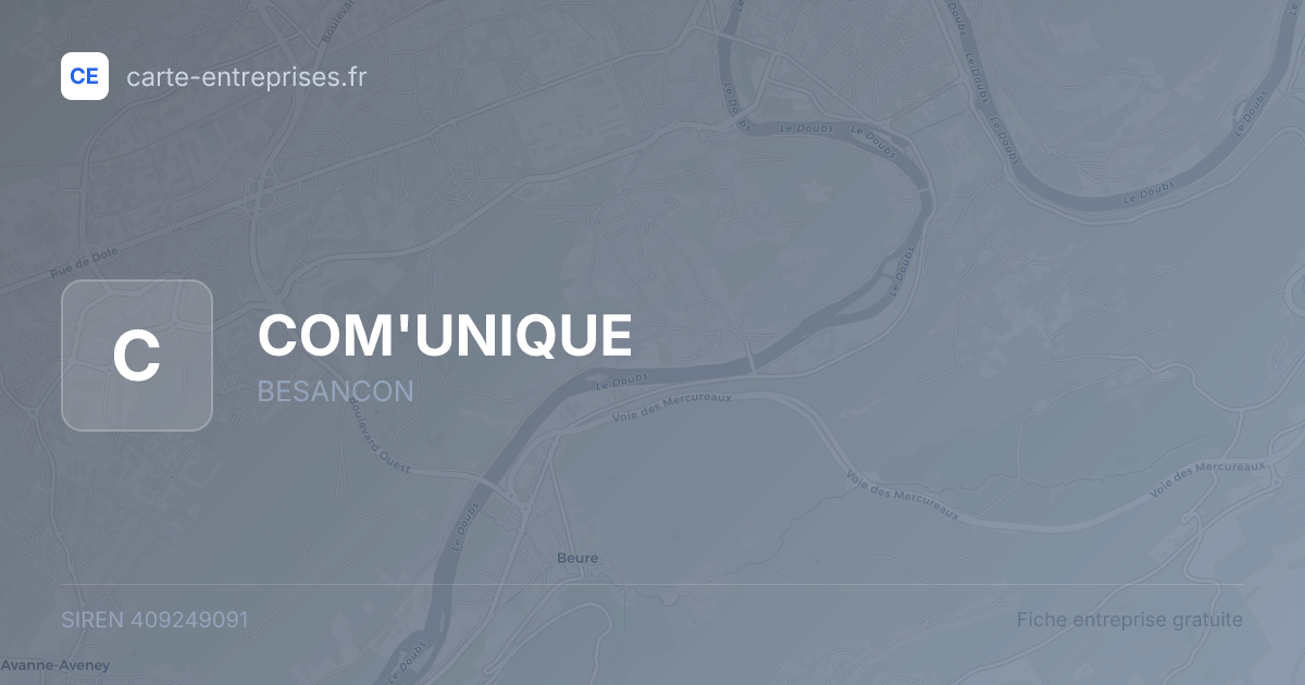 COM'UNIQUE — 409249091 — fiche entreprise