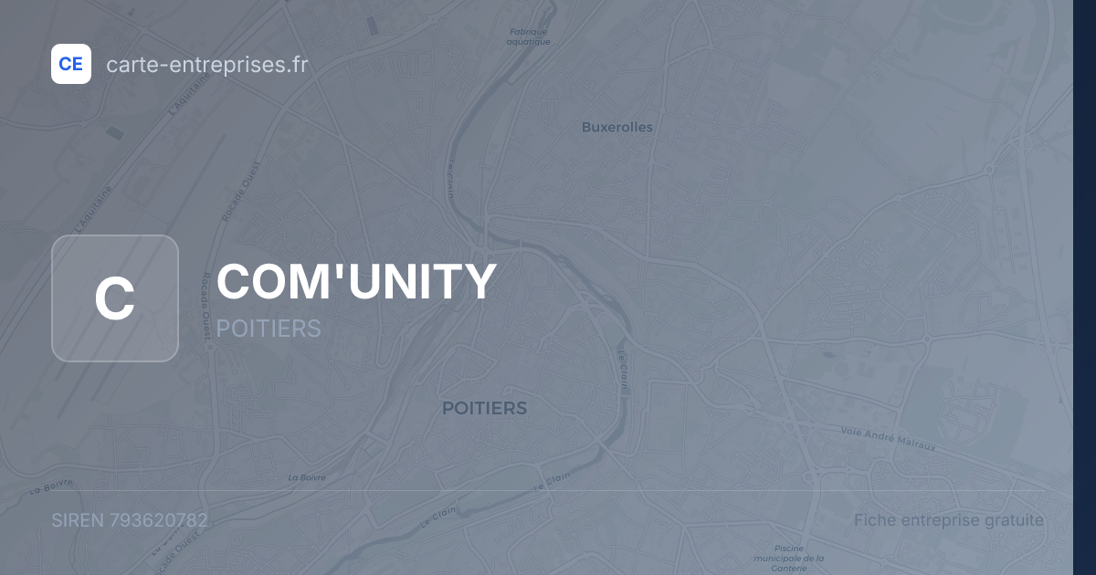 COM'UNITY — 793620782 — fiche entreprise