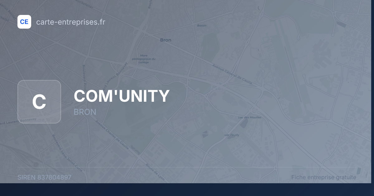 COM'UNITY — 837804897 — fiche entreprise