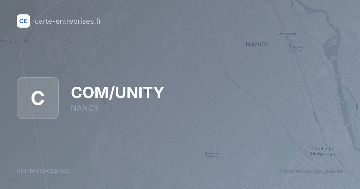 COM/UNITY — 905006300 — fiche entreprise