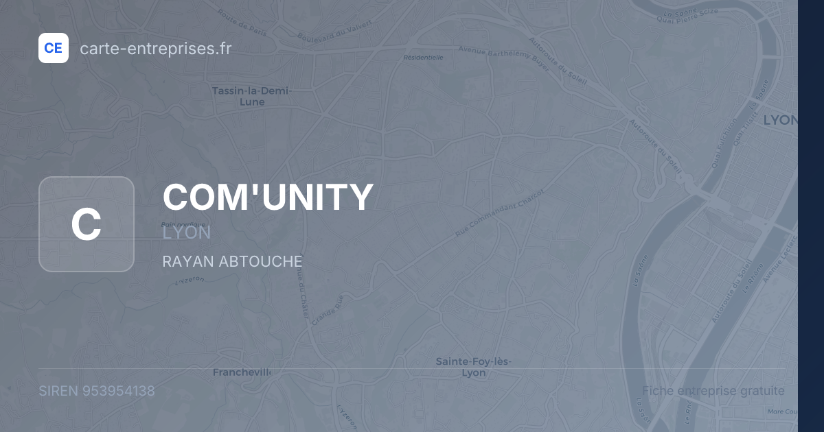 COM'UNITY — 953954138 — fiche entreprise