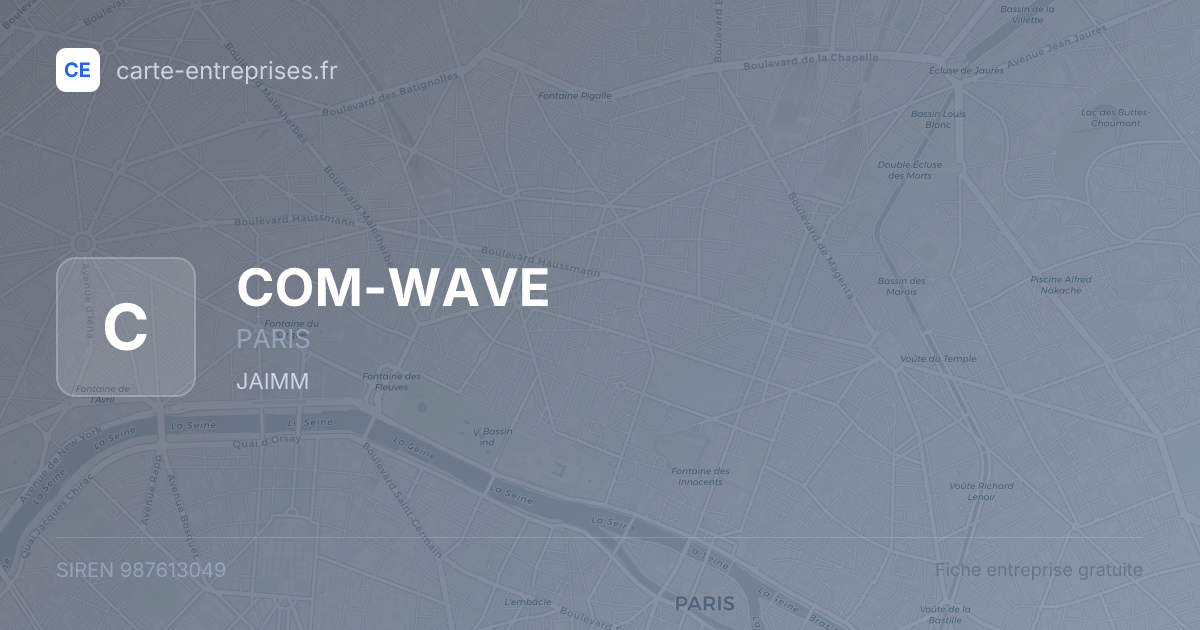 COM-WAVE — 987613049 — fiche entreprise