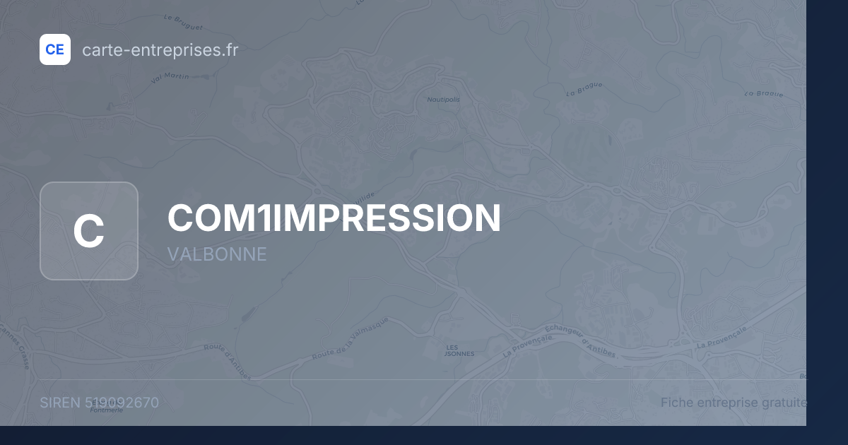 COM1IMPRESSION — 519092670 — fiche entreprise