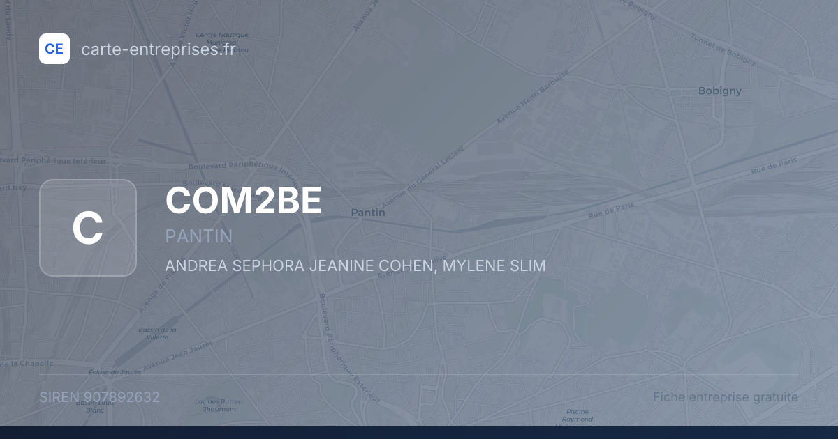 COM2BE — 907892632 — fiche entreprise
