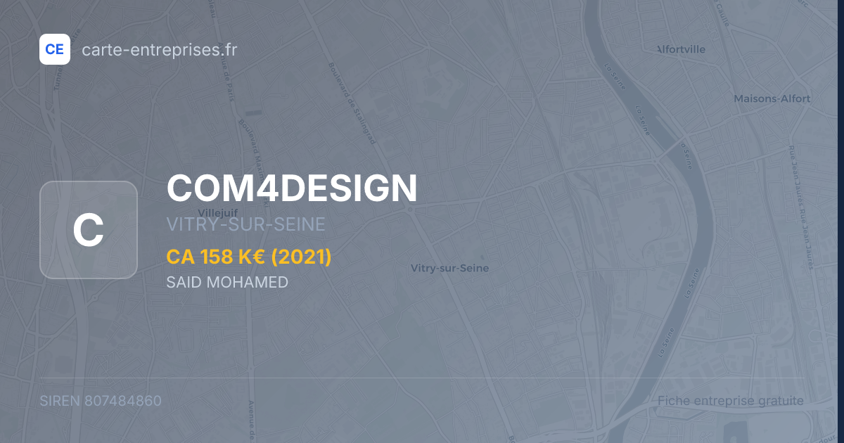 COM4DESIGN — 807484860 — fiche entreprise