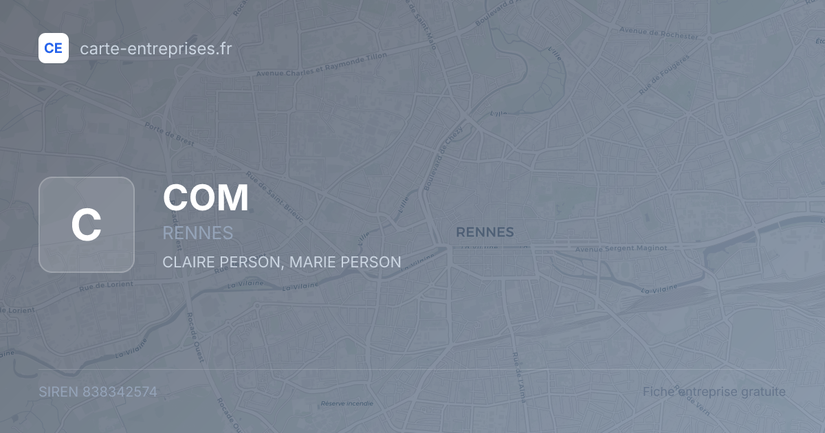 COM — 838342574 — fiche entreprise