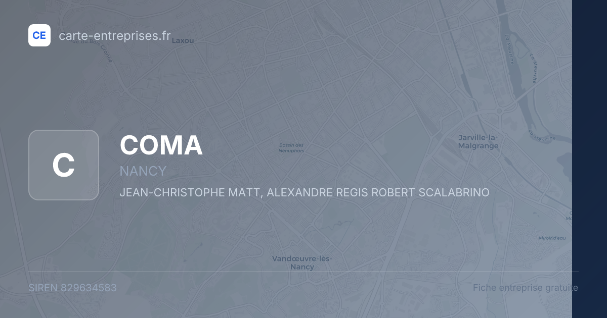 COMA — 829634583 — fiche entreprise