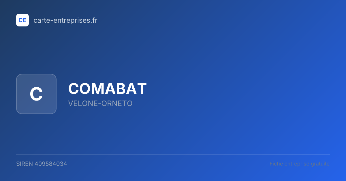 COMABAT — 409584034 — fiche entreprise