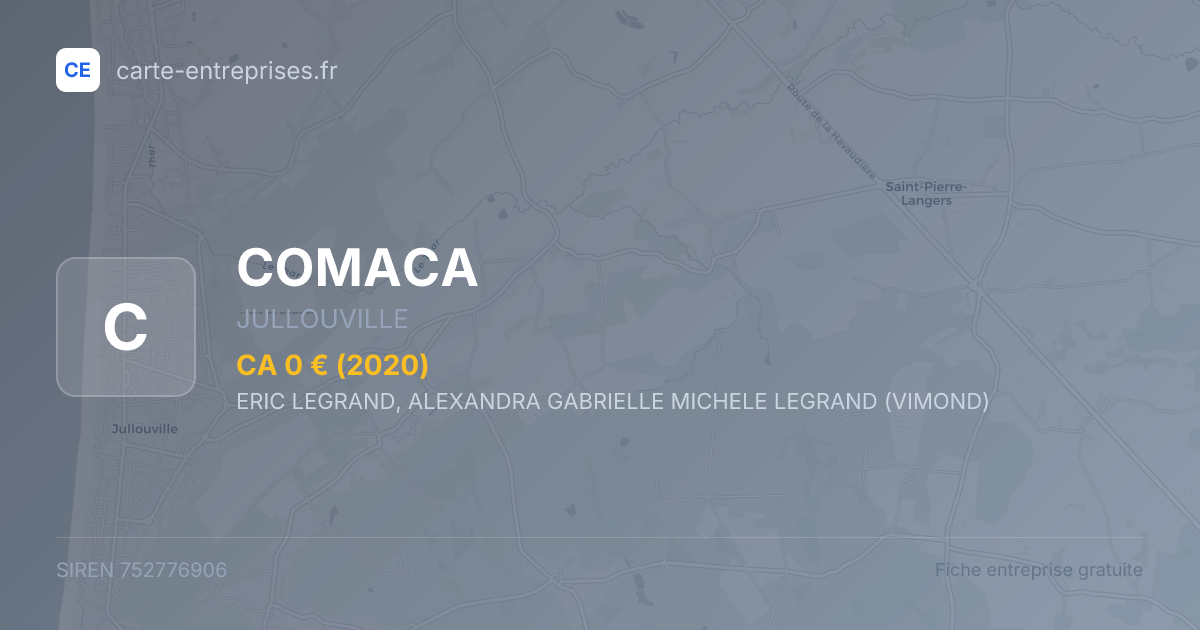 COMACA — 752776906 — fiche entreprise