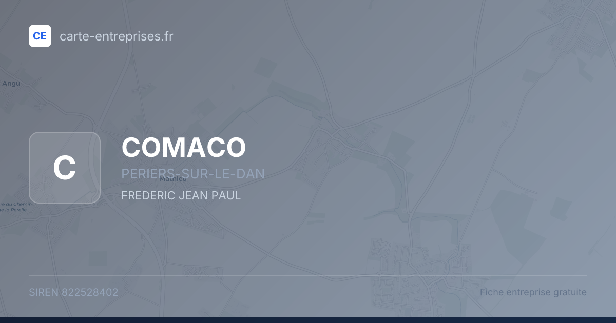 COMACO — 822528402 — fiche entreprise