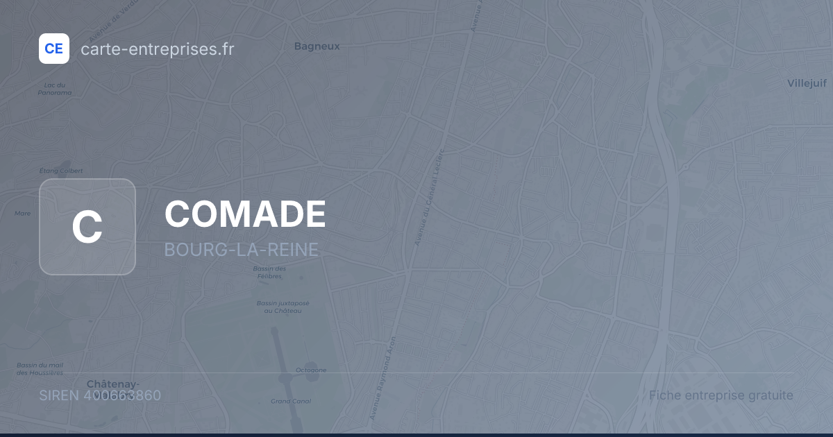 COMADE — 400663860 — fiche entreprise