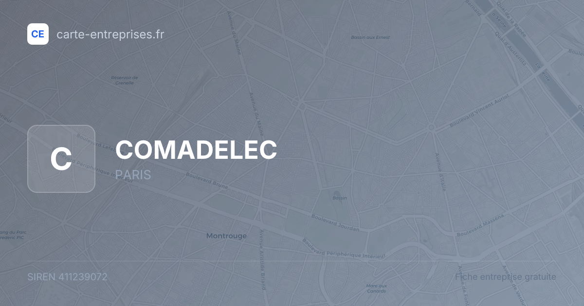 COMADELEC — 411239072 — fiche entreprise