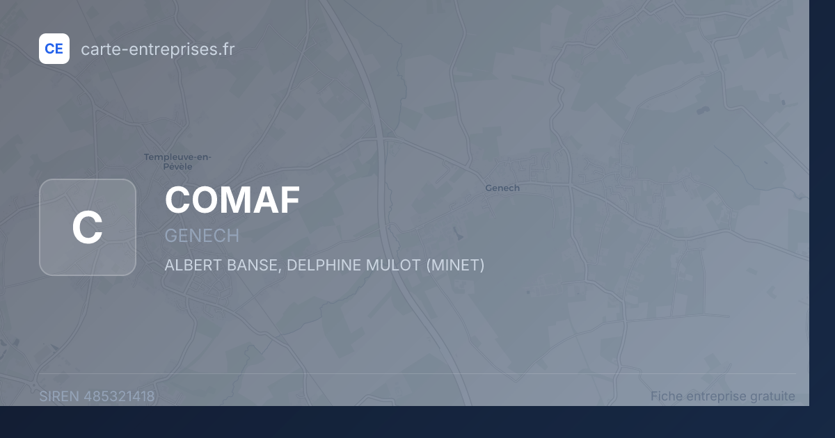 COMAF — 485321418 — fiche entreprise