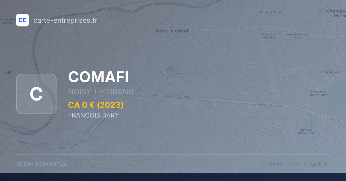 COMAFI — 333489722 — fiche entreprise