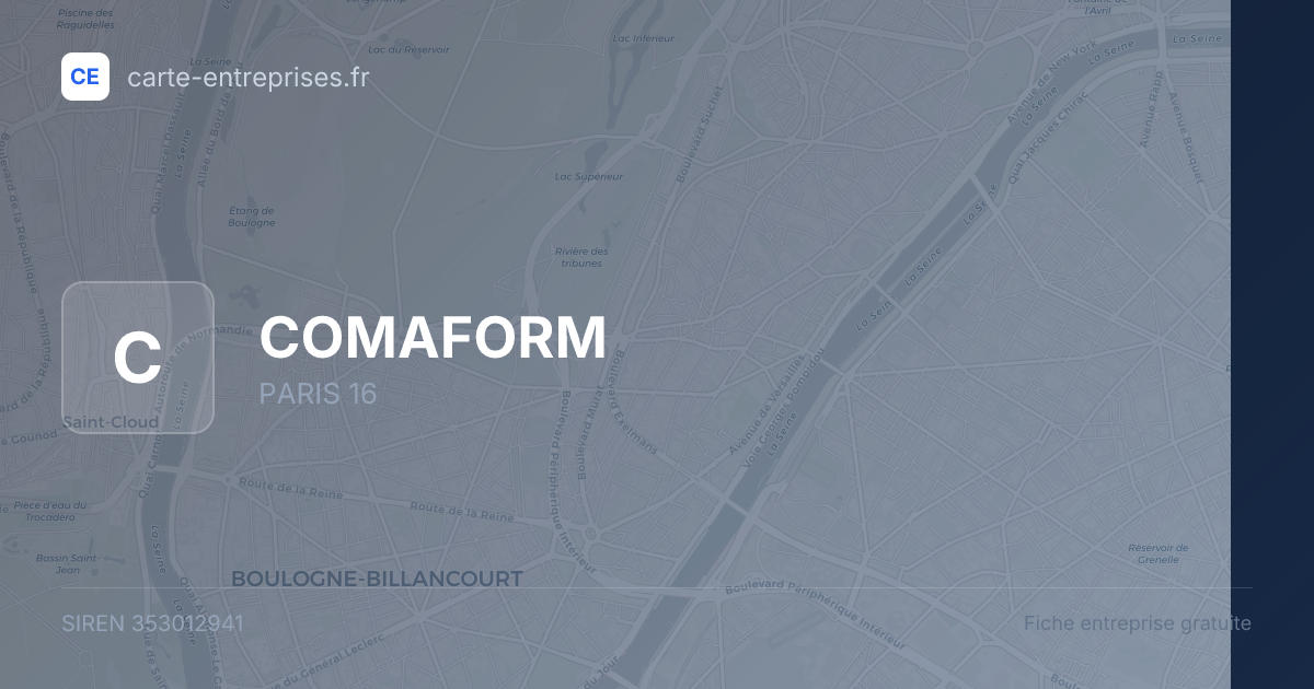 COMAFORM — 353012941 — fiche entreprise
