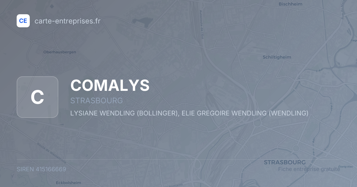COMALYS — 415166669 — fiche entreprise