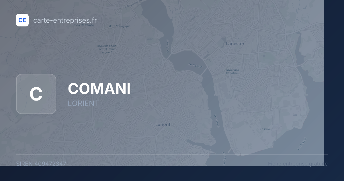 COMANI — 409472347 — fiche entreprise