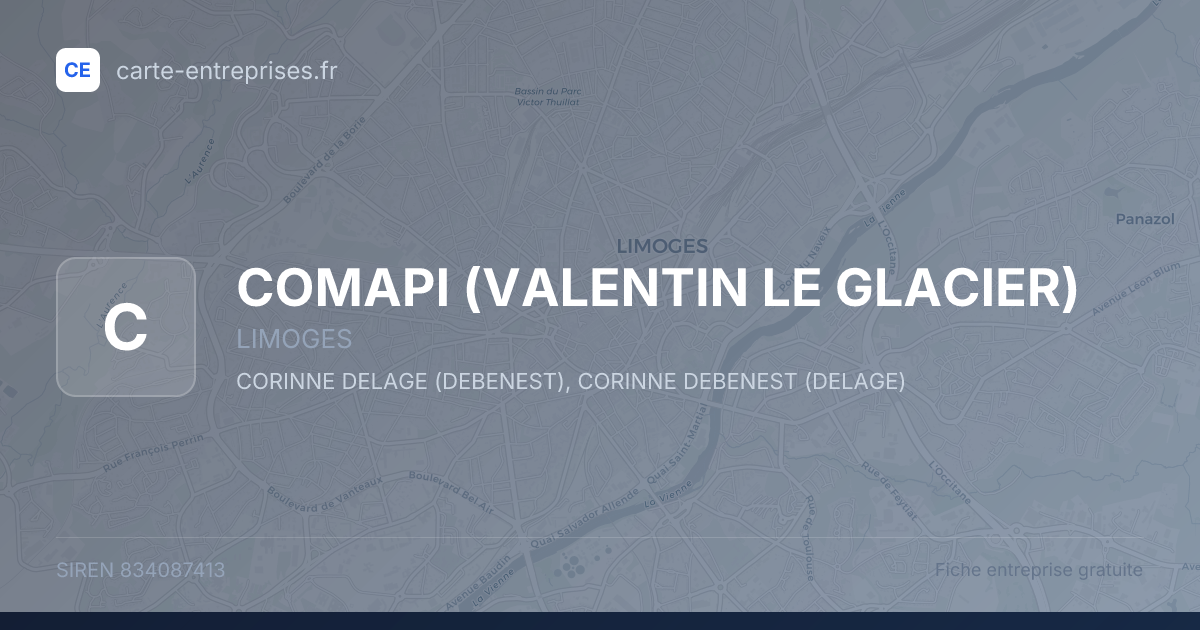 COMAPI (VALENTIN LE GLACIER) — 834087413 — fiche entreprise