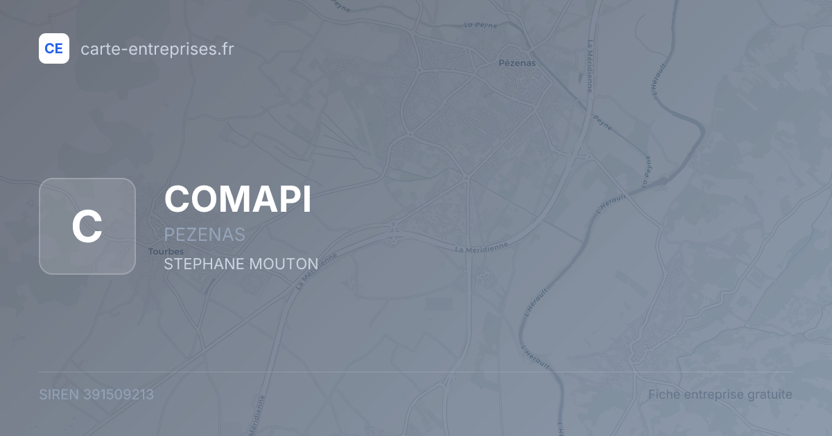 COMAPI — 391509213 — fiche entreprise