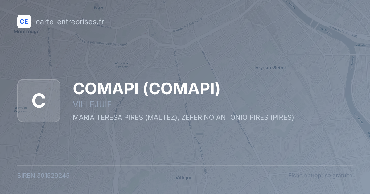 COMAPI — 391529245 — fiche entreprise