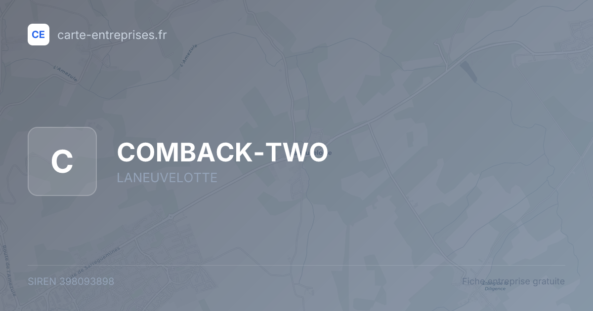 COMBACK-TWO — 398093898 — fiche entreprise