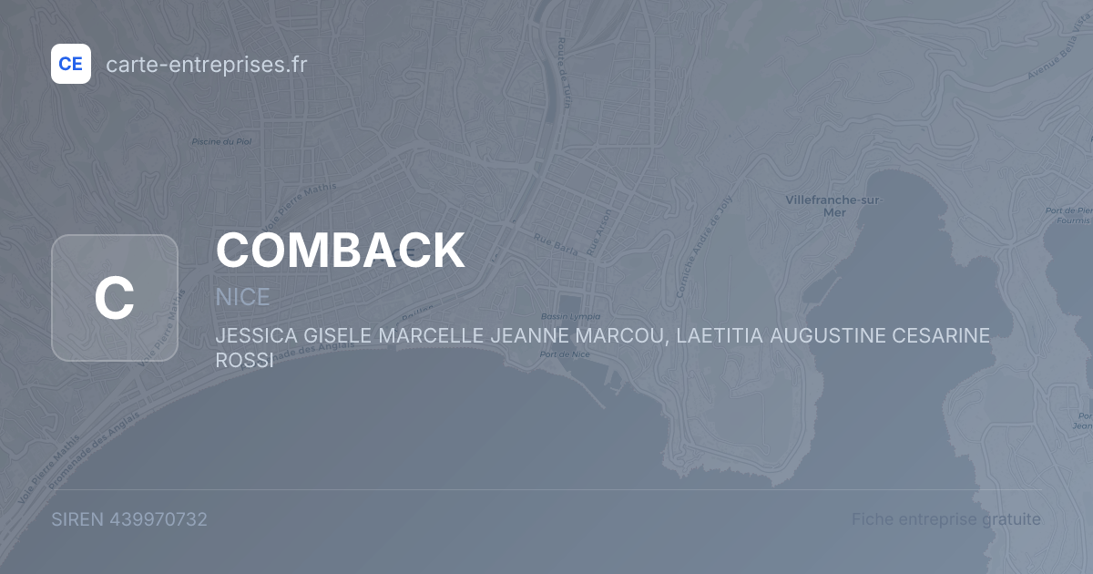 COMBACK — 439970732 — fiche entreprise