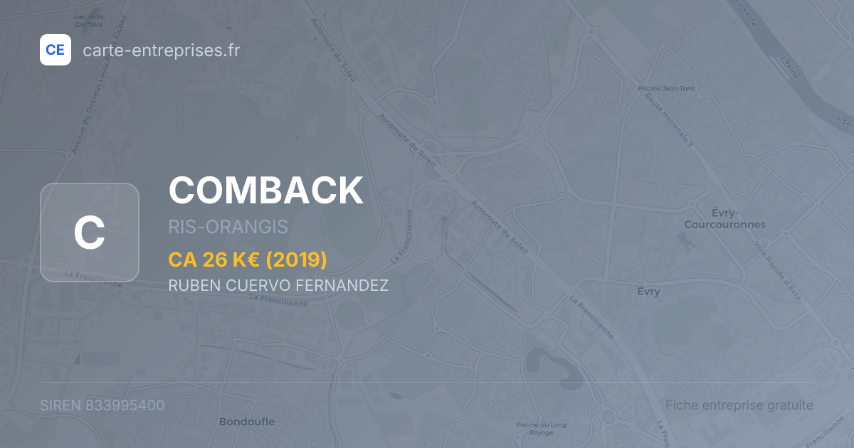 COMBACK — 833995400 — fiche entreprise
