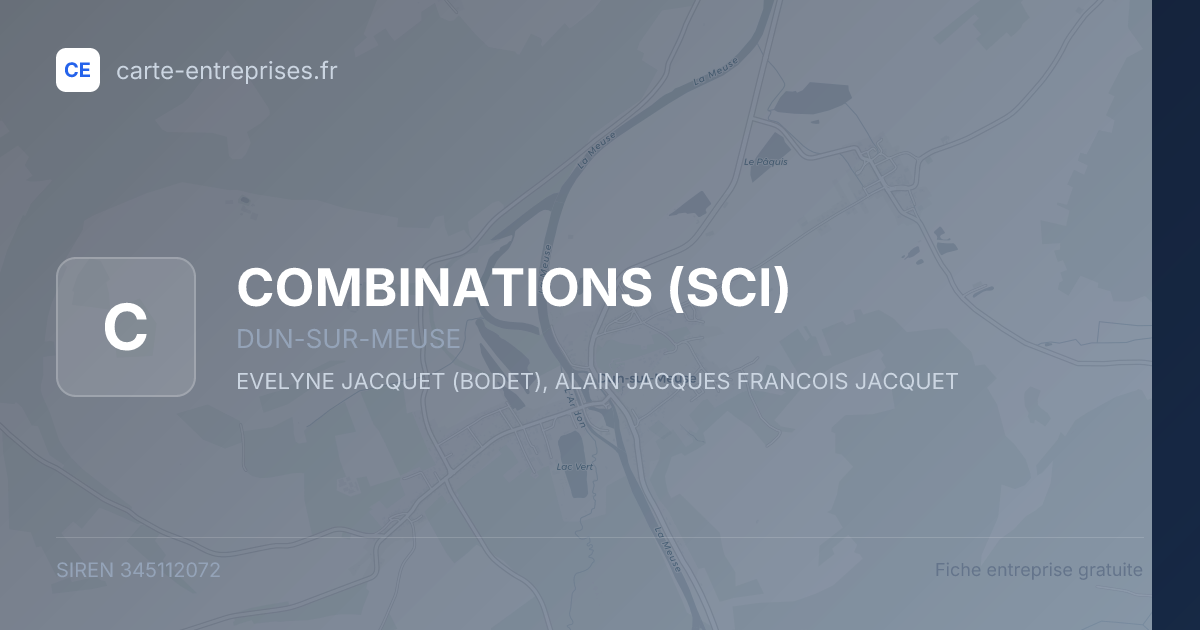COMBINATIONS (SCI) — 345112072 — fiche entreprise