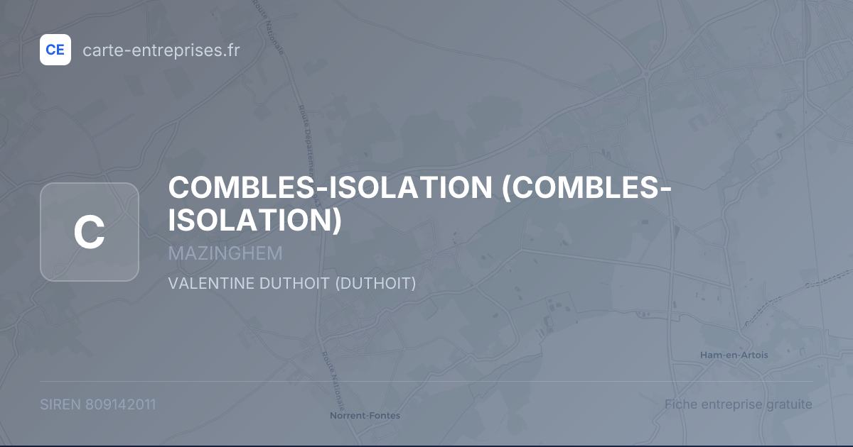 COMBLES-ISOLATION — 809142011 — fiche entreprise