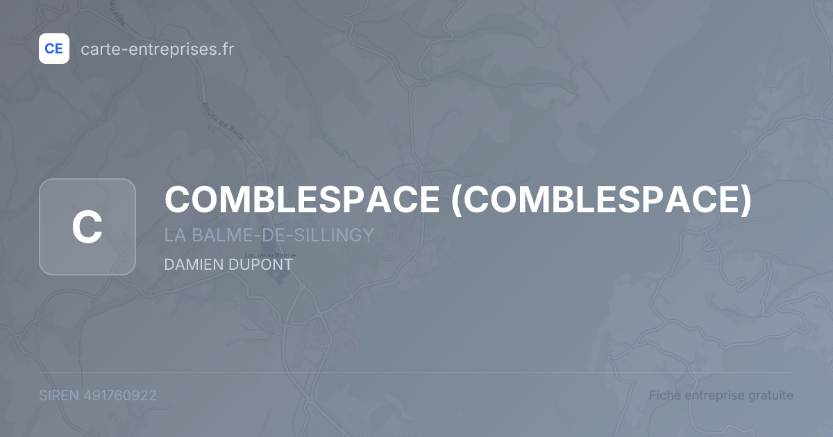 COMBLESPACE — 491760922 — fiche entreprise