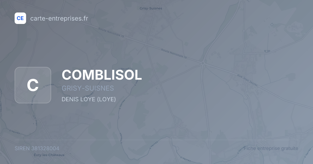 COMBLISOL — 381328004 — fiche entreprise