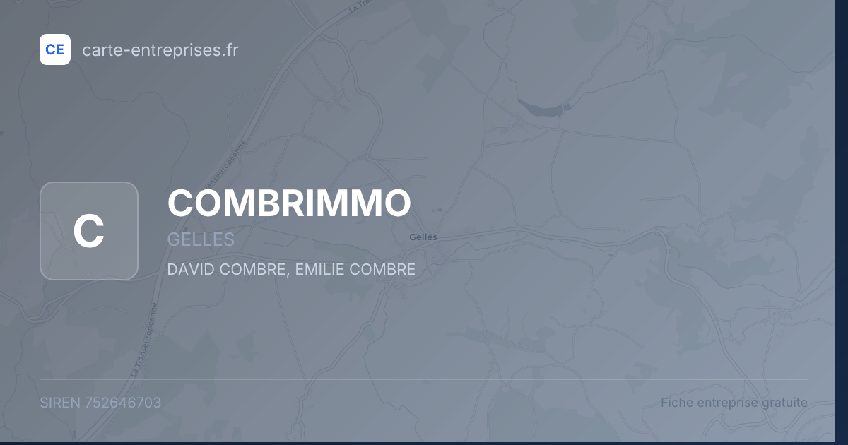 COMBRIMMO — 752646703 — fiche entreprise