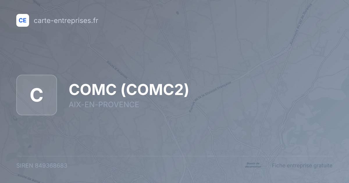 COMC (COMC2) — 849368683 — fiche entreprise