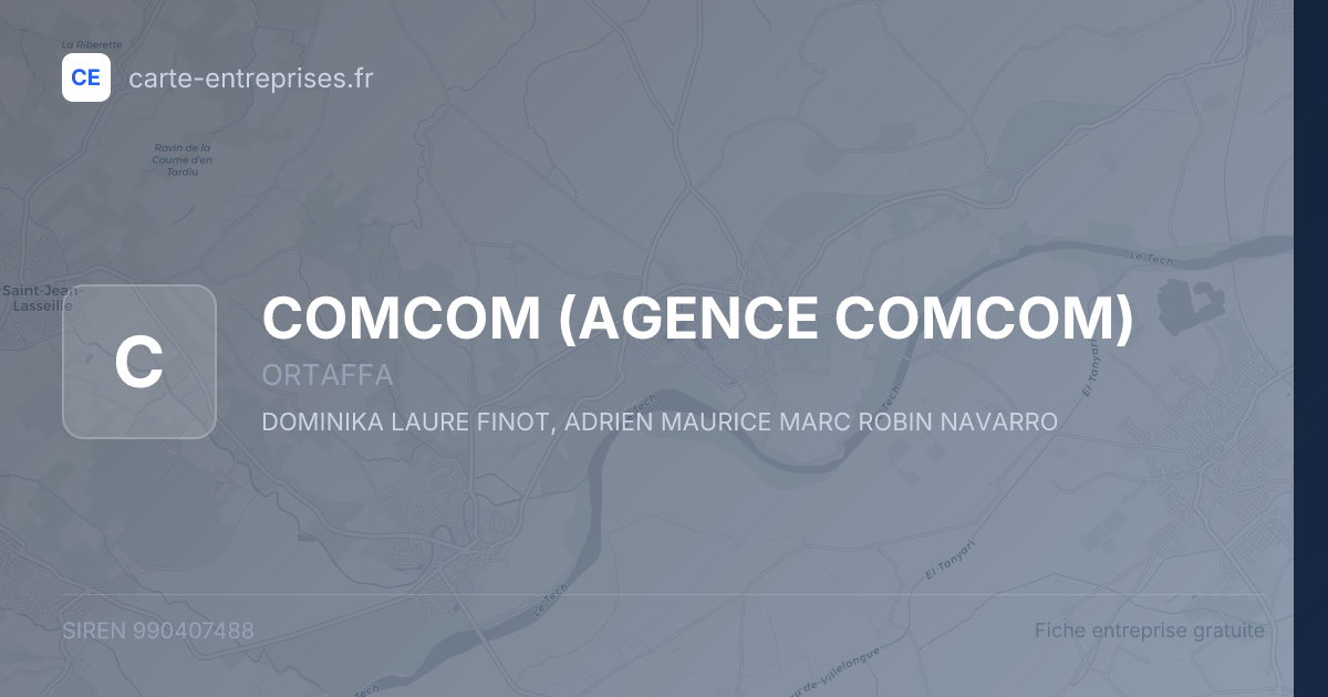 COMCOM (AGENCE COMCOM) — 990407488 — fiche entreprise