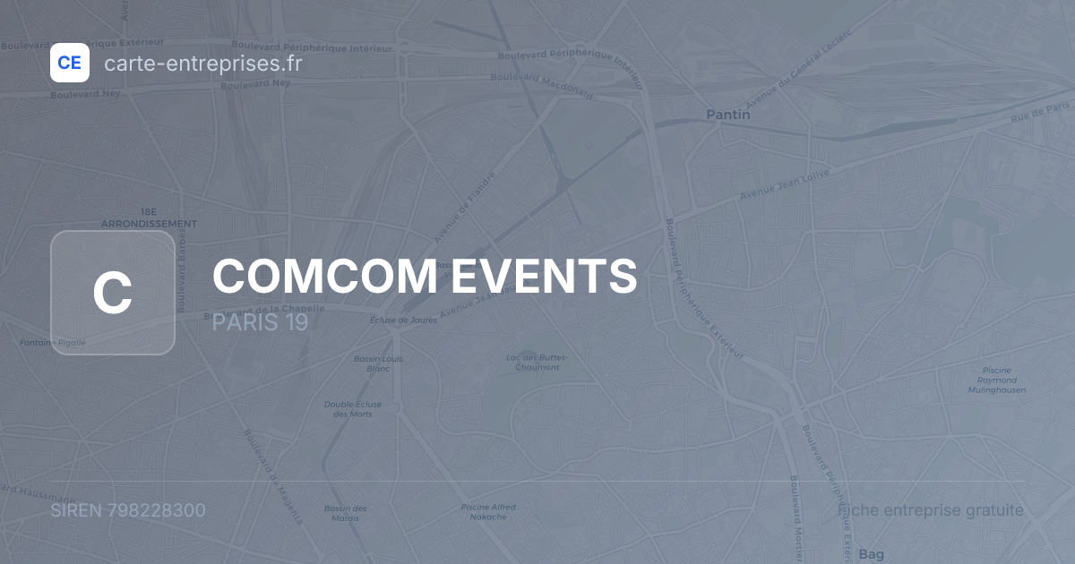 COMCOM EVENTS — 798228300 — fiche entreprise