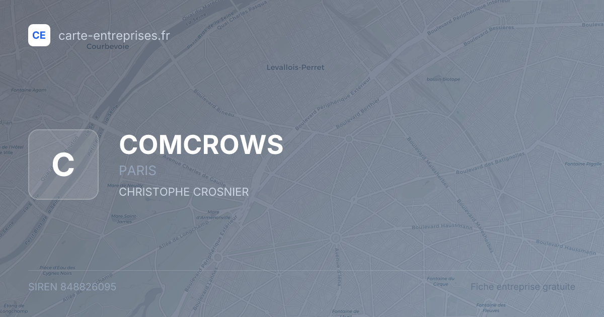 COMCROWS — 848826095 — fiche entreprise
