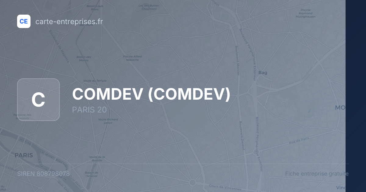 COMDEV — 808798078 — fiche entreprise