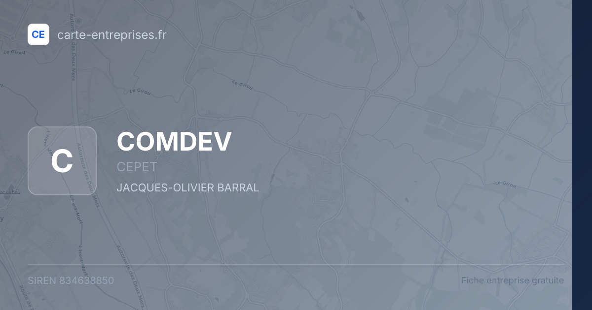 COMDEV — 834638850 — fiche entreprise