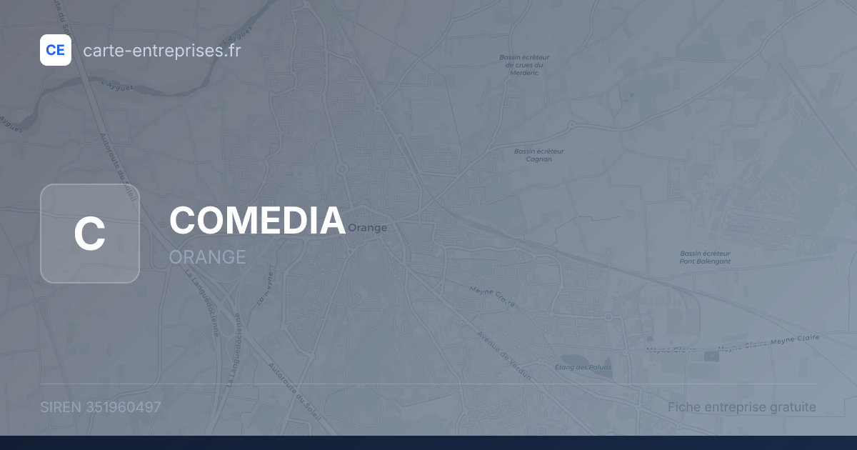 COMEDIA — 351960497 — fiche entreprise