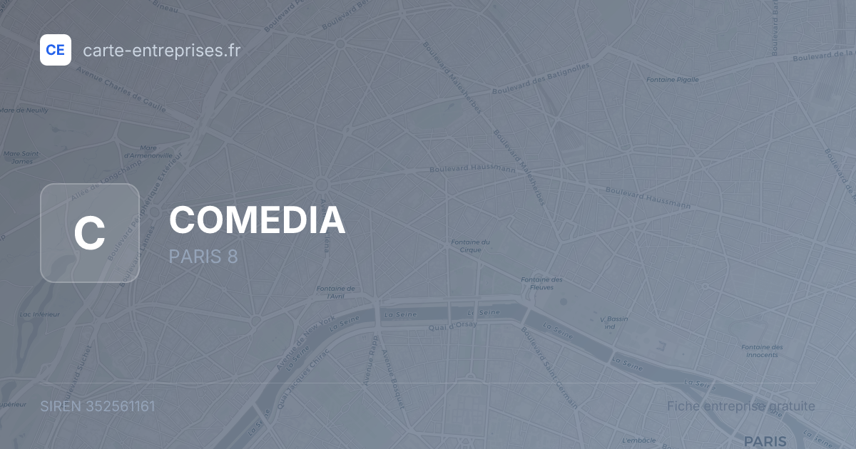 COMEDIA — 352561161 — fiche entreprise
