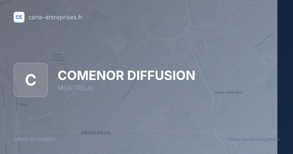 COMENOR DIFFUSION — 307146654 — fiche entreprise