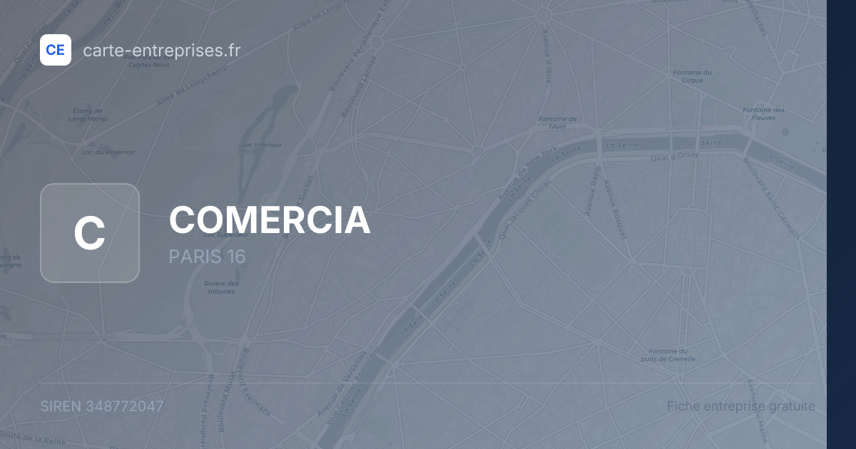 COMERCIA — 348772047 — fiche entreprise