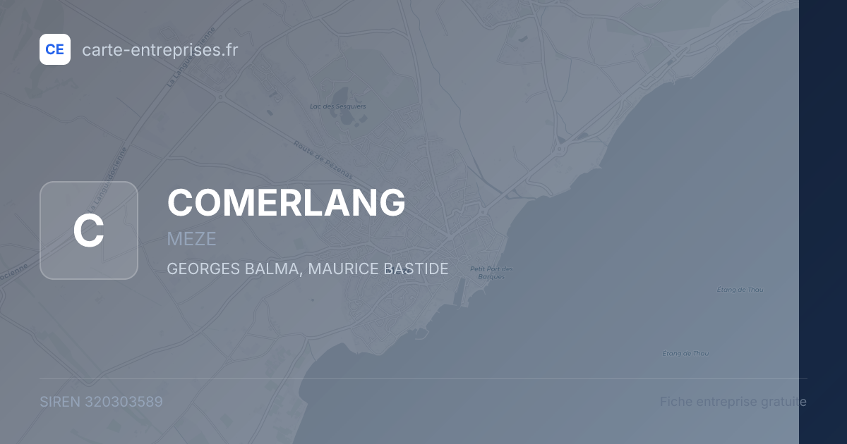 COMERLANG — 320303589 — fiche entreprise