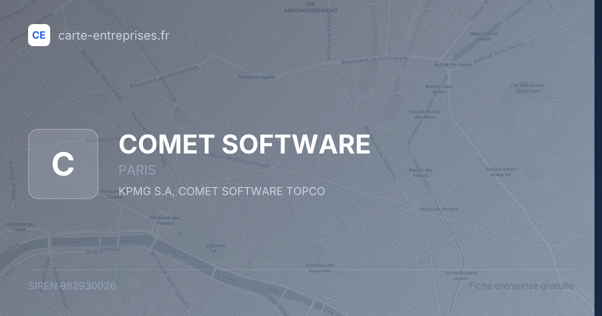 COMET SOFTWARE — 982930026 — fiche entreprise