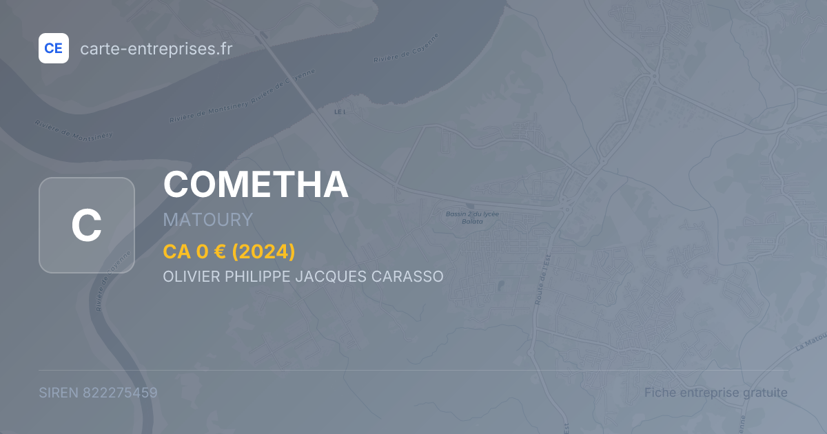 COMETHA — 822275459 — fiche entreprise