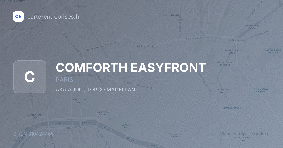 COMFORTH EASYFRONT — 810424465 — fiche entreprise