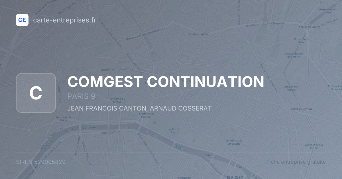 COMGEST CONTINUATION — 529005829 — fiche entreprise